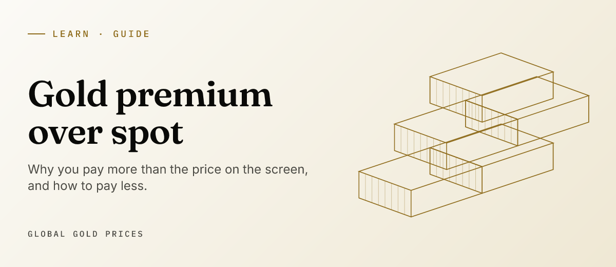 Illustrated cover for the guide Gold premium over spot